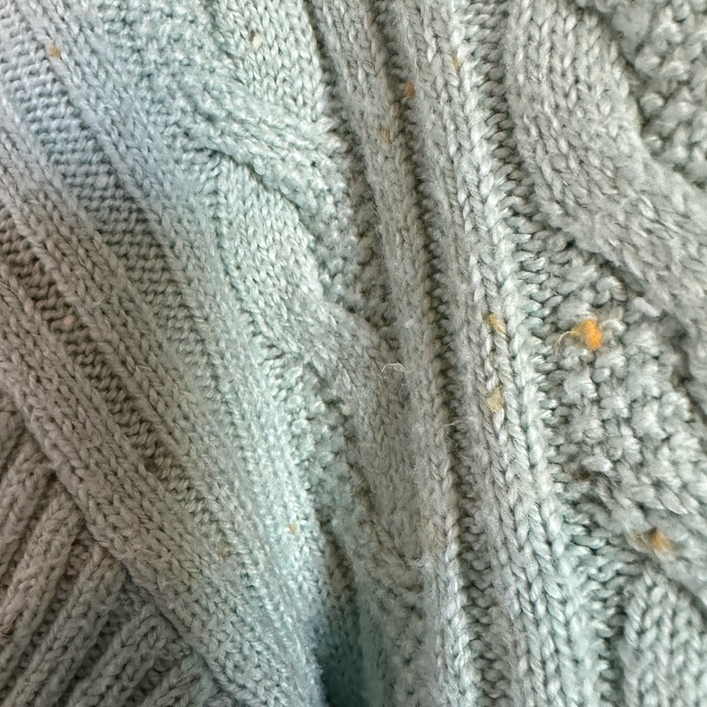 Talbots Women's Cable Knit Turtleneck Sweater - Light Green - Picture 5 of 5